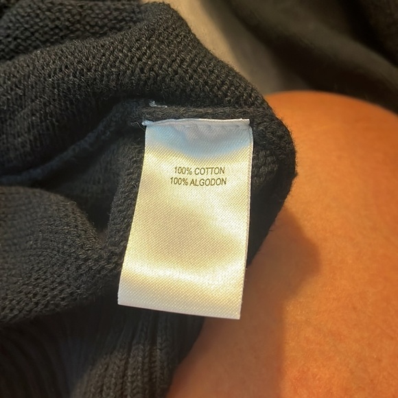 WEATHERPROOF VTG Mens 1/4 Zip Sweater Pullover XXL Fair Isle Mock Neck BLACK - Picture 6 of 6